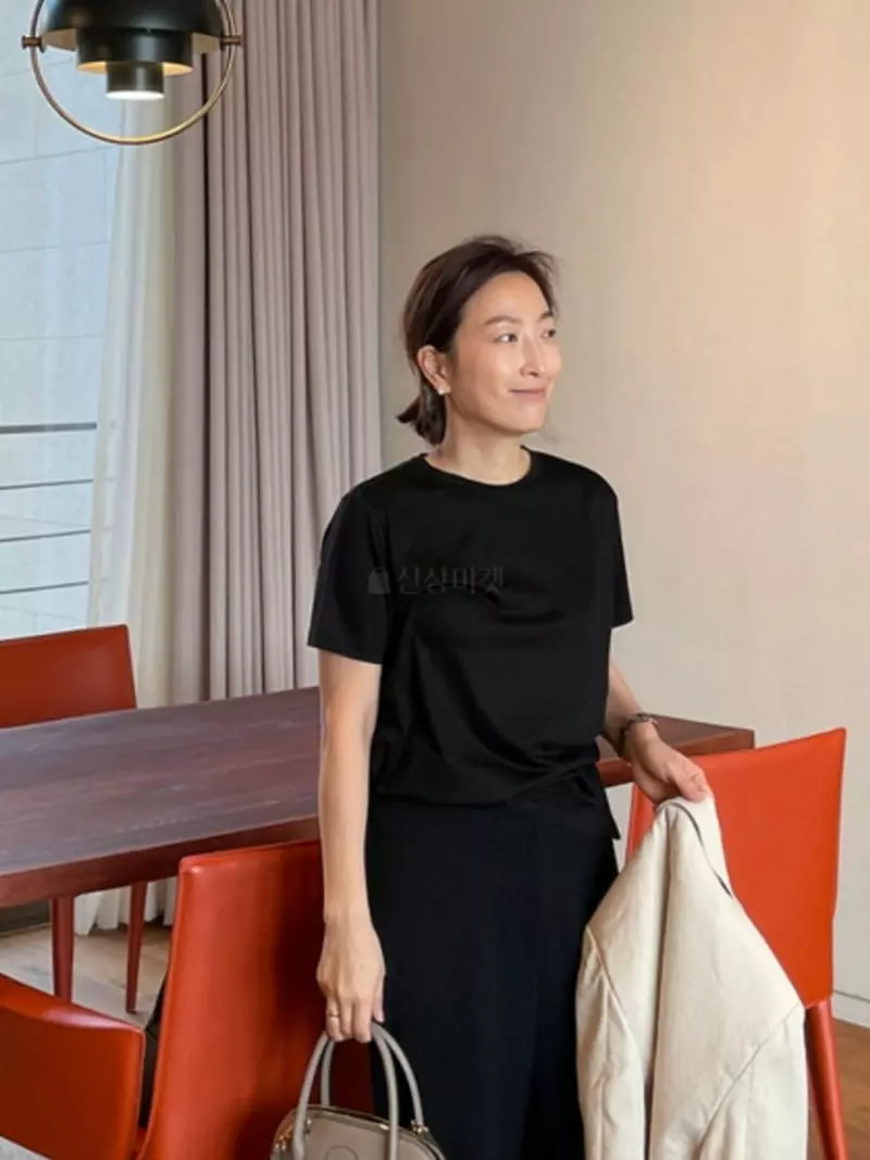 Lamerei - Korean Women Fashion - #vintageinspired - Tencel Tee - 4