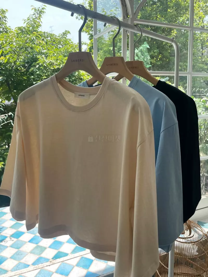 Lamerei - Korean Women Fashion - #womensfashion - Loose Fit Crop Tee - 3