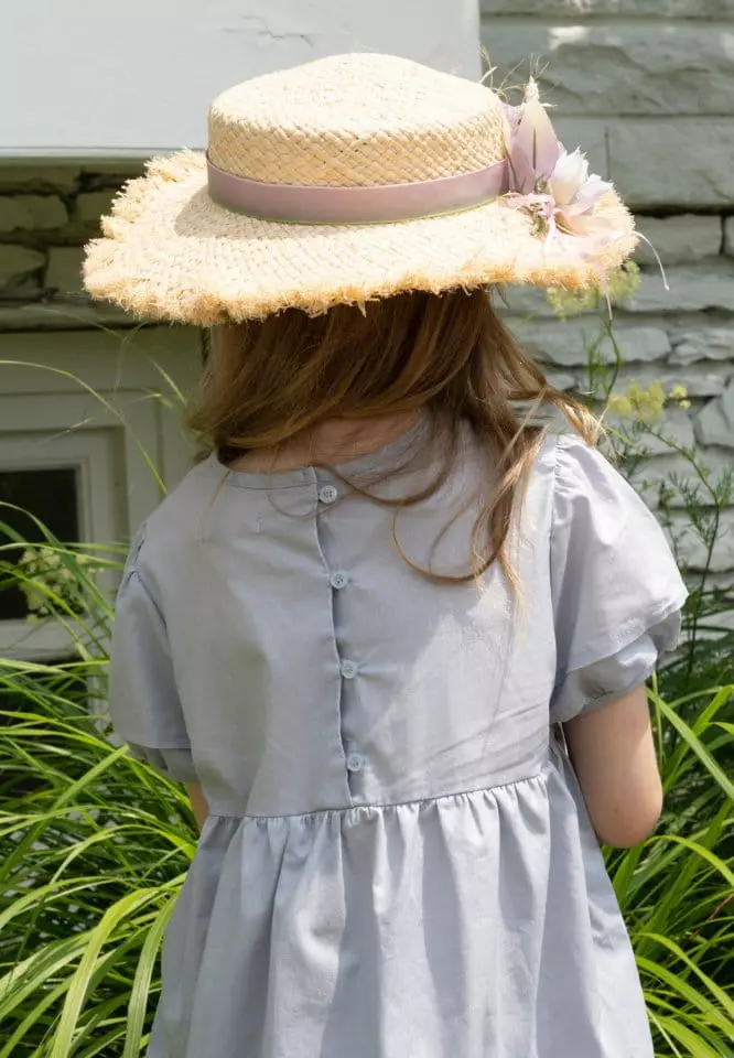 Le Bev - Korean Children Fashion - #Kfashion4kids - Gold Pintuck One-piece Gracie Blue Silver - 3