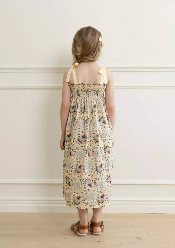Le Bev - Korean Children Fashion - #Kfashion4kids - Ribbon Paisley Yellow One-piece - 2