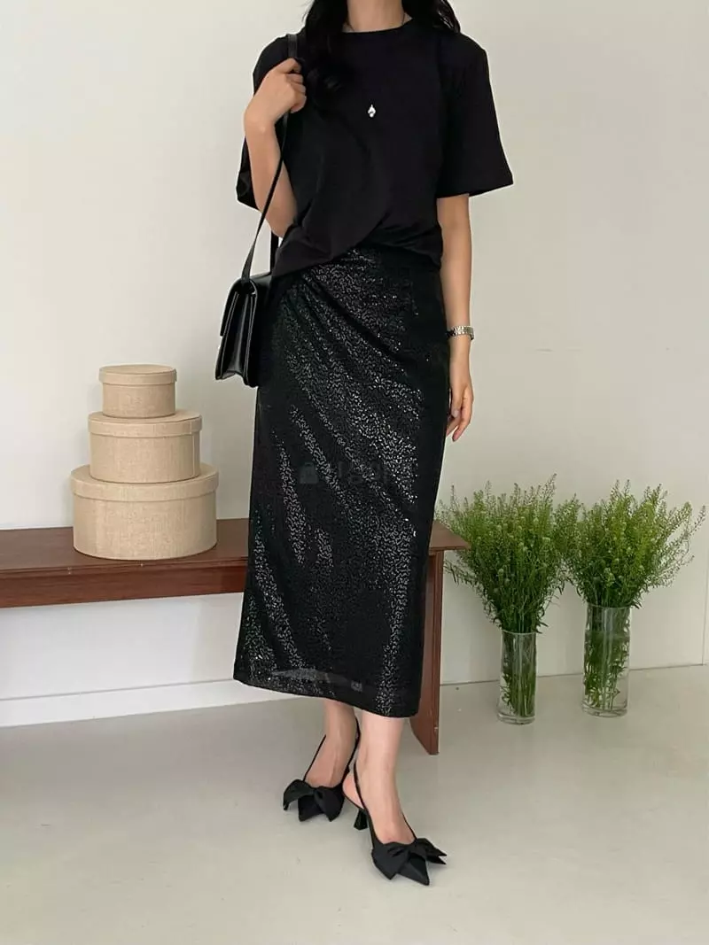 Lewin - Korean Women Fashion - #womensfashion - Spankle Skirt - 4