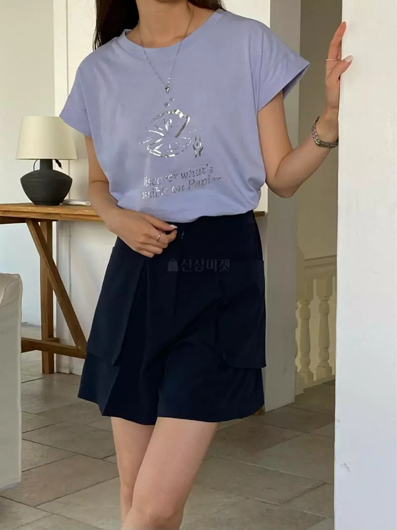 Lewin - Korean Women Fashion - #momslook - Pearl Paint Tee - 5
