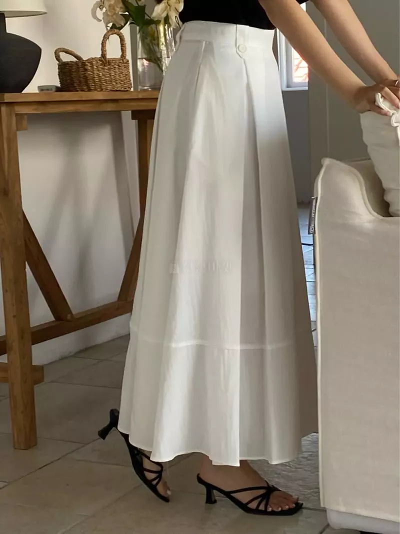 Lewin - Korean Women Fashion - #romanticstyle - Aqua Skirt - 3