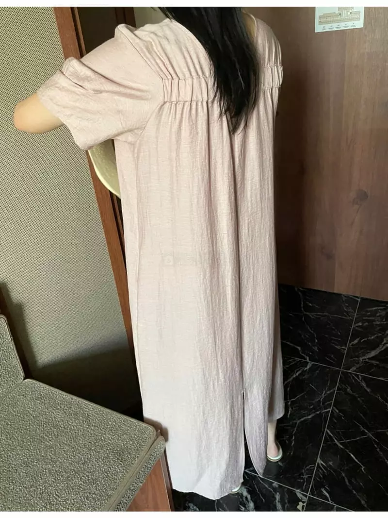 Lewin - Korean Women Fashion - #womensfashion - Linen Puff One-piece - 2