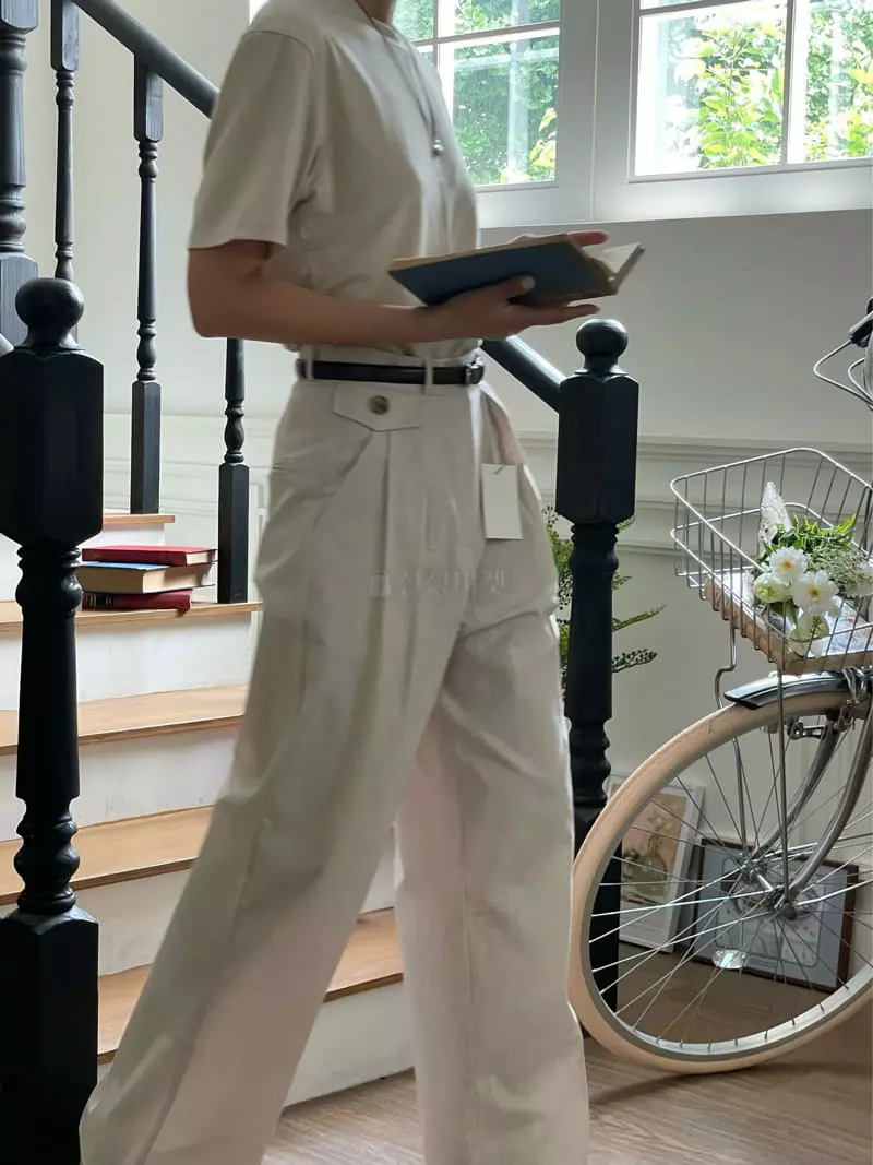 Lewin - Korean Women Fashion - #womensfashion - Button Pants - 3