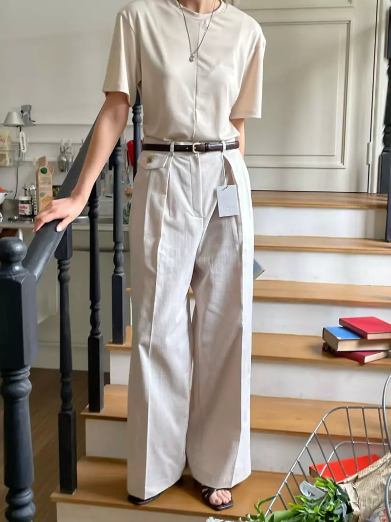 Lewin - Korean Women Fashion - #womensfashion - Button Pants - 9