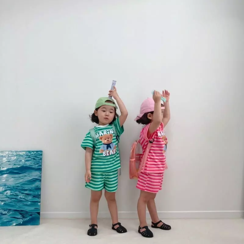 Little Rabbit - Korean Children Fashion - #stylishchildhood - Marine Top Bottom Set - 7