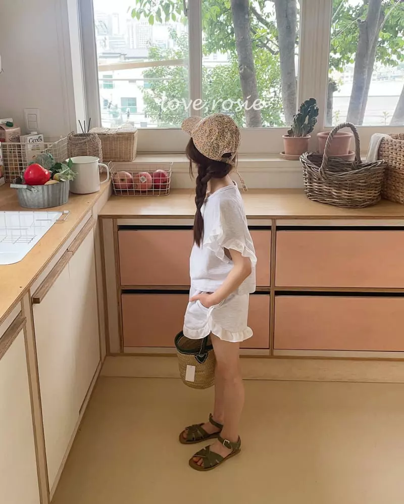Love Rosie - Korean Children Fashion - #kidsstore - Charlotte Frill Shorts Set - 12