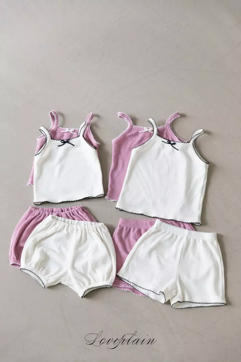 Loveplain - Korean Children Fashion - #Kfashion4kids - Bebe Waffle Top Bottom Set - 7