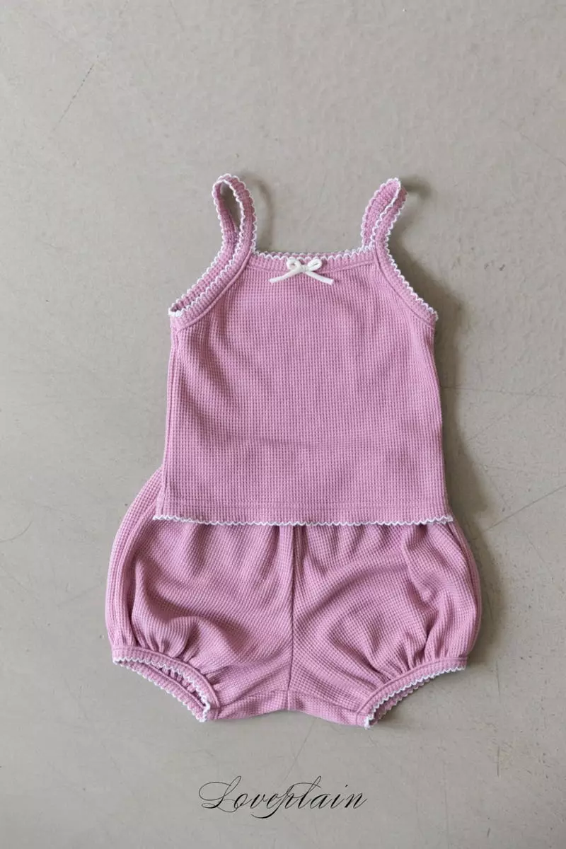 Loveplain - Korean Children Fashion - #designkidswear - Bebe Waffle Top Bottom Set