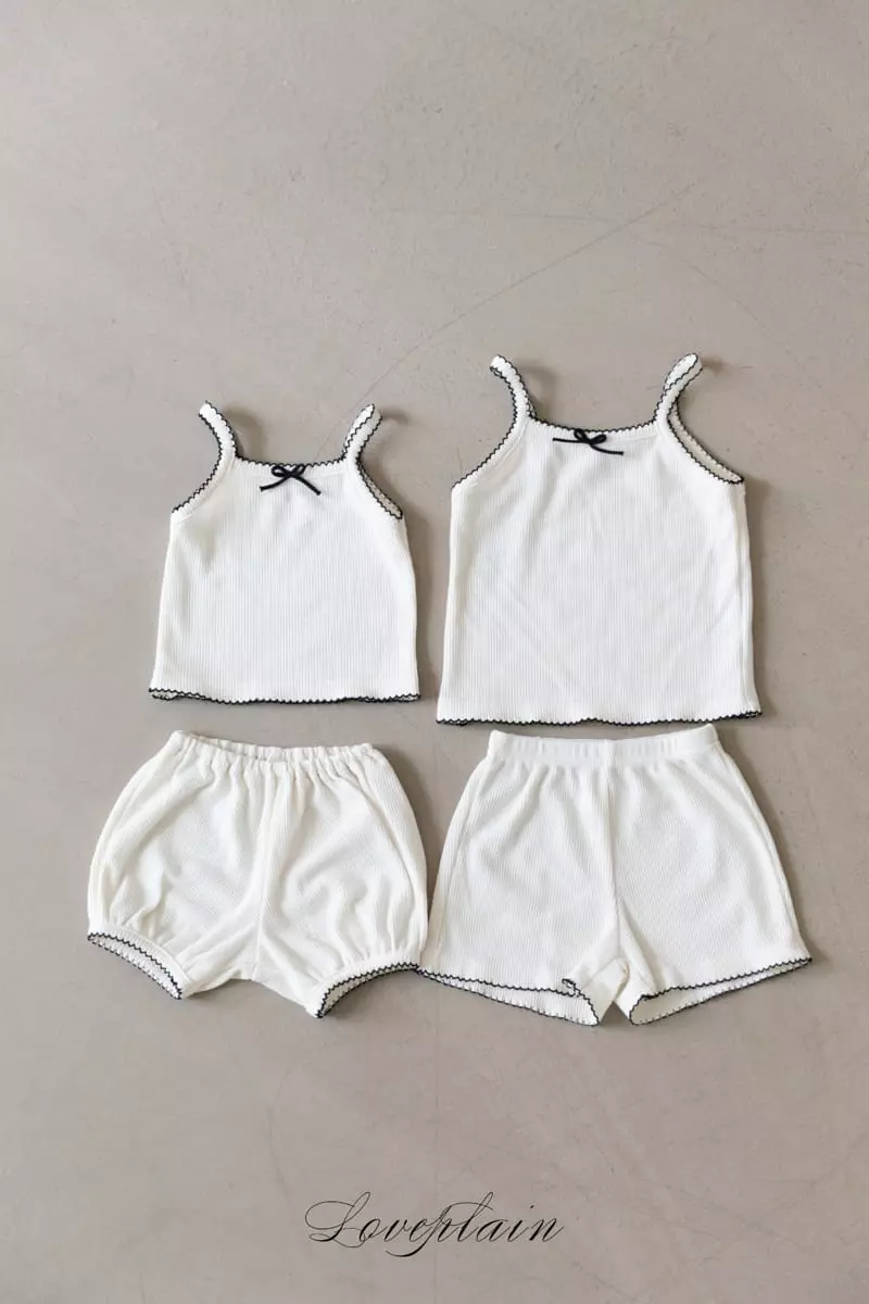 Loveplain - Korean Children Fashion - #kidsstore - Bebe Waffle Top Bottom Set - 5