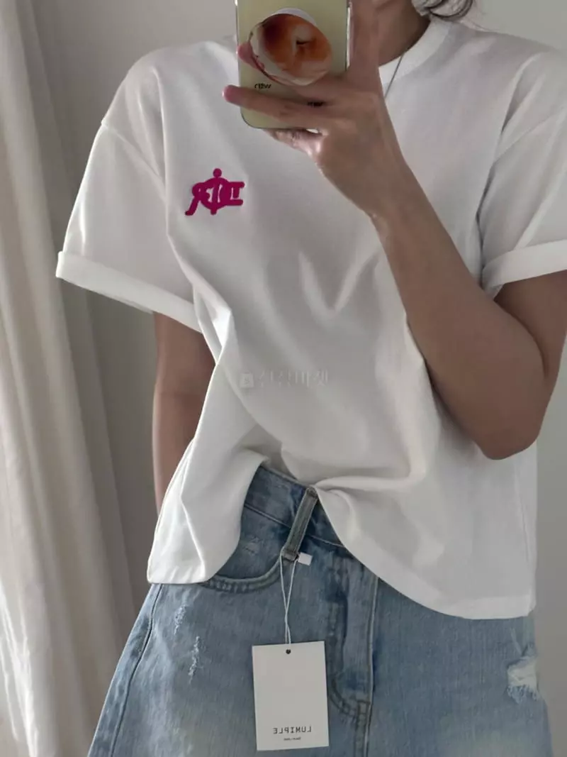 Lumiple - Korean Women Fashion - #momslook - Patch Tee - 12