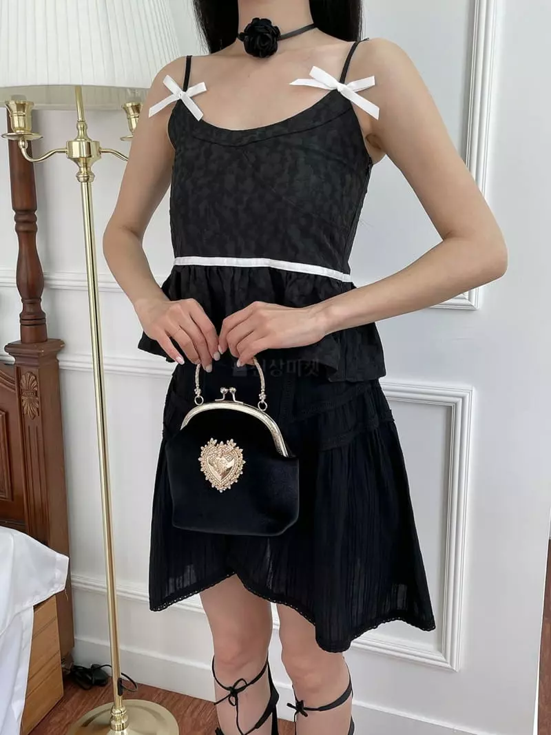 Lumiple - Korean Women Fashion - #momslook - Jenny Ribbon Top - 2