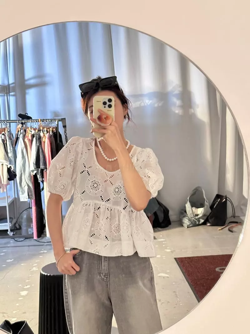 Lumiple - Korean Women Fashion - #womensfashion - Flower Blouse - 10