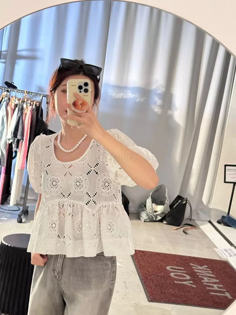 Lumiple - Korean Women Fashion - #womensfashion - Flower Blouse - 8