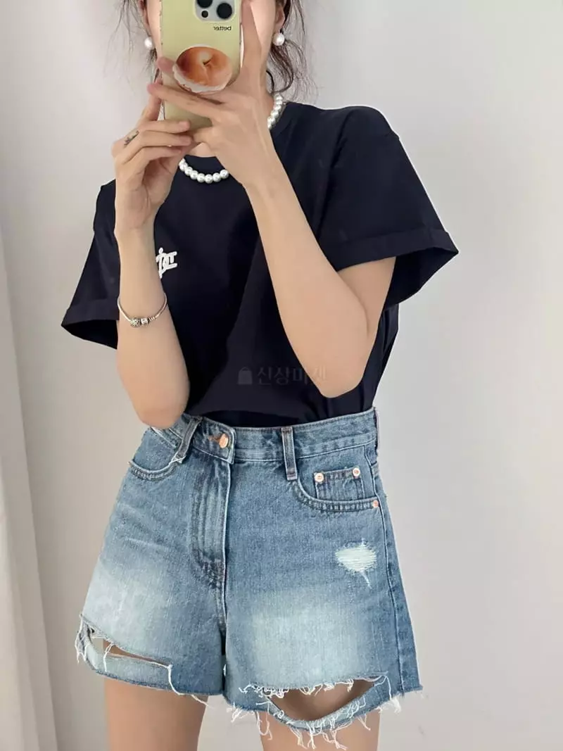 Lumiple - Korean Women Fashion - #womensfashion - Patch Tee - 9