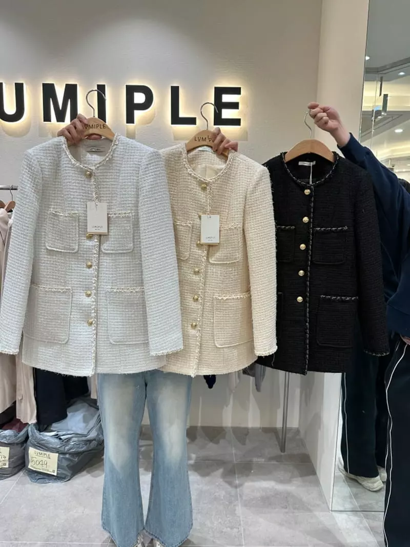 Lumiple - Korean Women Fashion - #momslook - Rail Twid Jacket - 4
