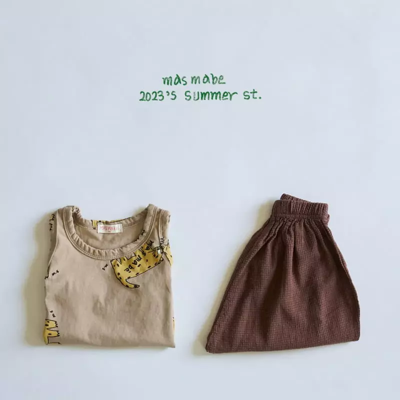 Masmabe - Korean Baby Fashion - #babyboutique - Tong Cheetah Sleeveless - 3