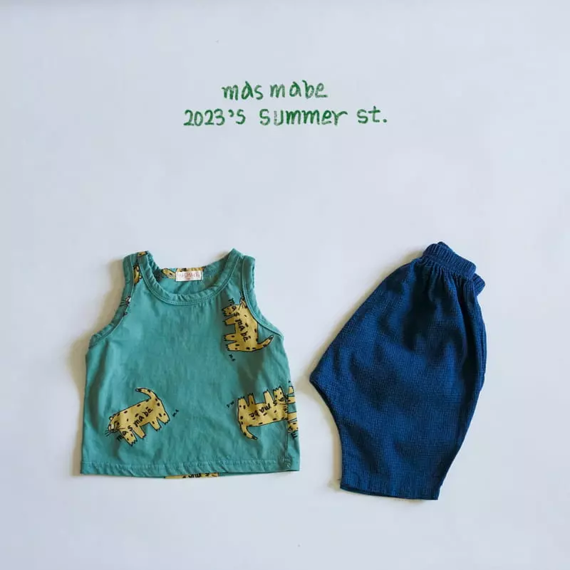 Masmabe - Korean Baby Fashion - #babyfashion - Tong Cheetah Sleeveless - 6