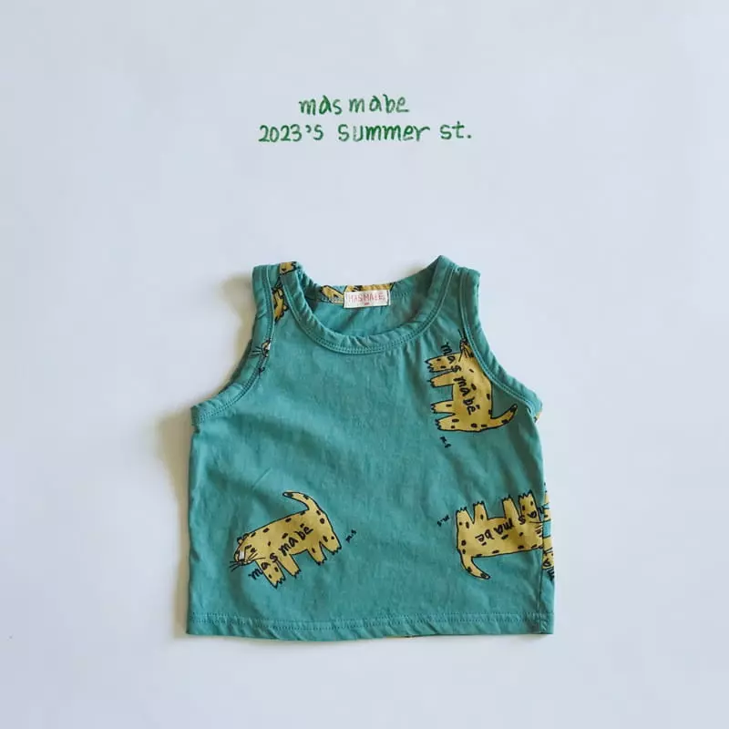Masmabe - Korean Baby Fashion - #onlinebabyshop - Tong Cheetah Sleeveless
