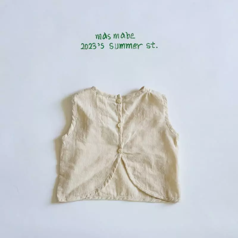 Masmabe - Korean Children Fashion - #fashionkids - Natural Top Bottom Set - 6