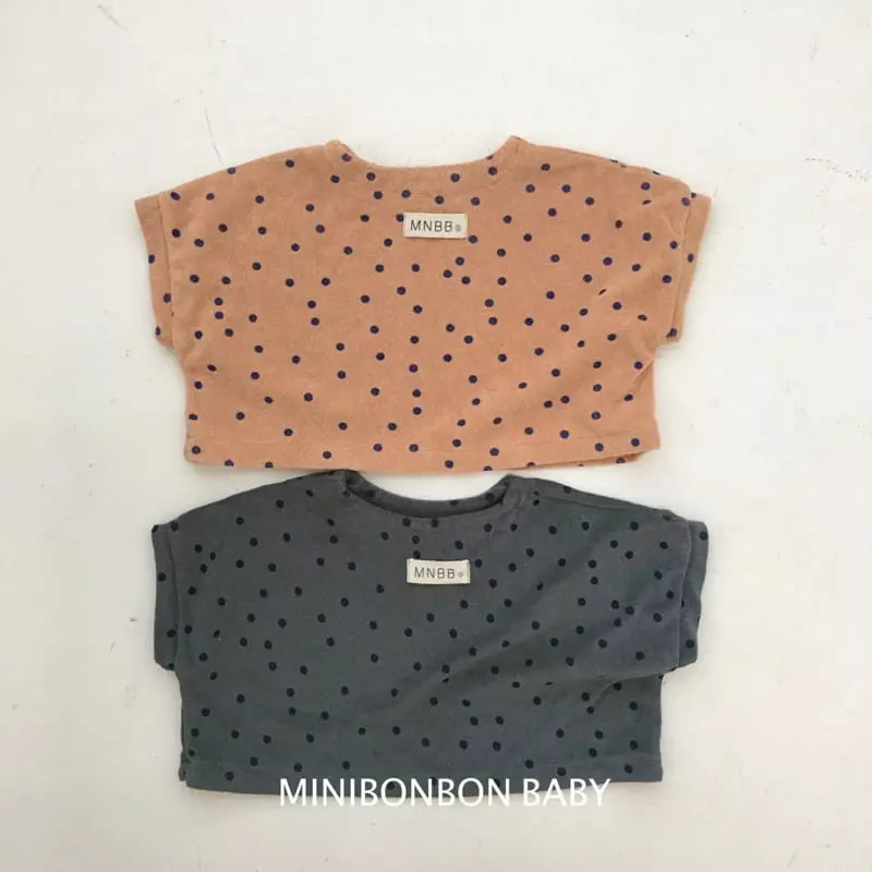 Mini Bongbong - Korean Baby Fashion - #babylifestyle - Dot Short Tee