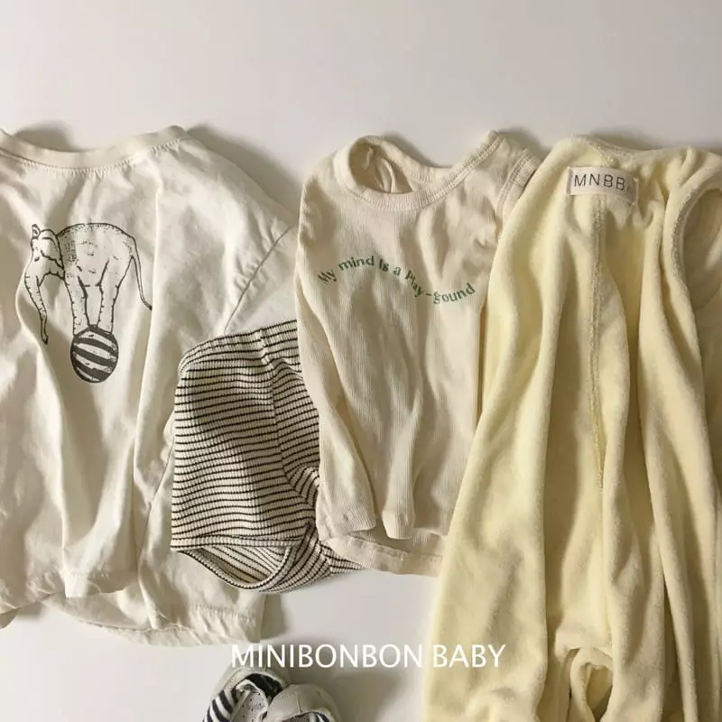 Mini Bongbong - Korean Baby Fashion - #babyoninstagram - Elephant Tee - 3