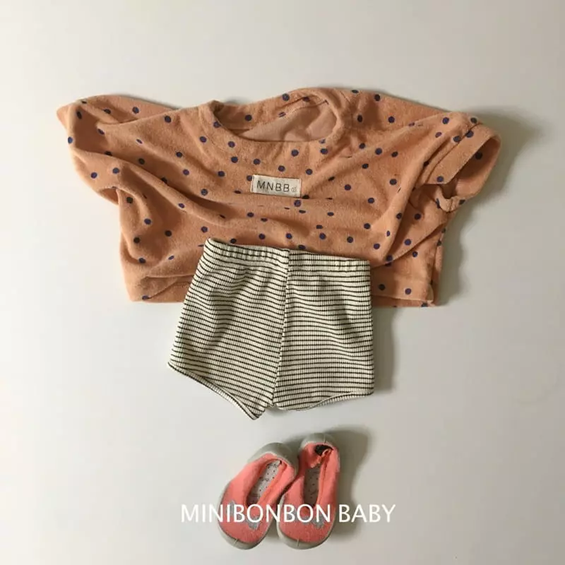 Mini Bongbong - Korean Baby Fashion - #babyoninstagram - Dot Short Tee - 2