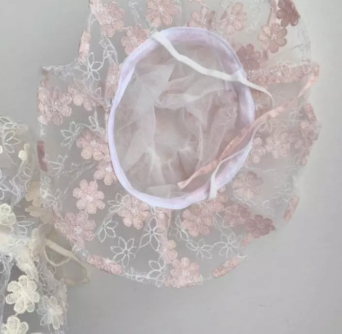 Miso - Korean Baby Fashion - #babyclothing - Lace Flower Bucket Hat - 7