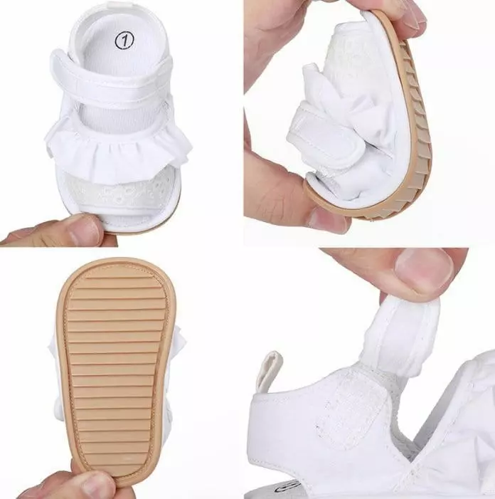 Miso - Korean Baby Fashion - #babygirlfashion - Bebe Frill Sandals - 7