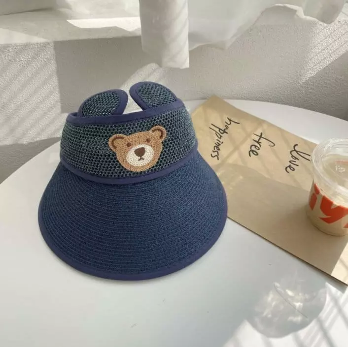 Miso - Korean Children Fashion - #minifashionista - Bear Straw Sun Cap - 6
