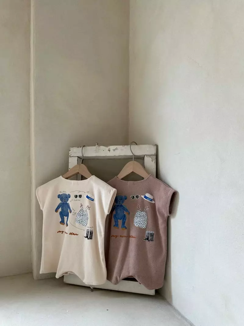 Monbebe - Korean Baby Fashion - #babyfashion - Teddy Terry Bodysuit - 5