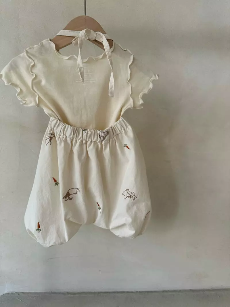 Monbebe - Korean Baby Fashion - #babyoutfit - Petter Rabbit Bodysuit - 5