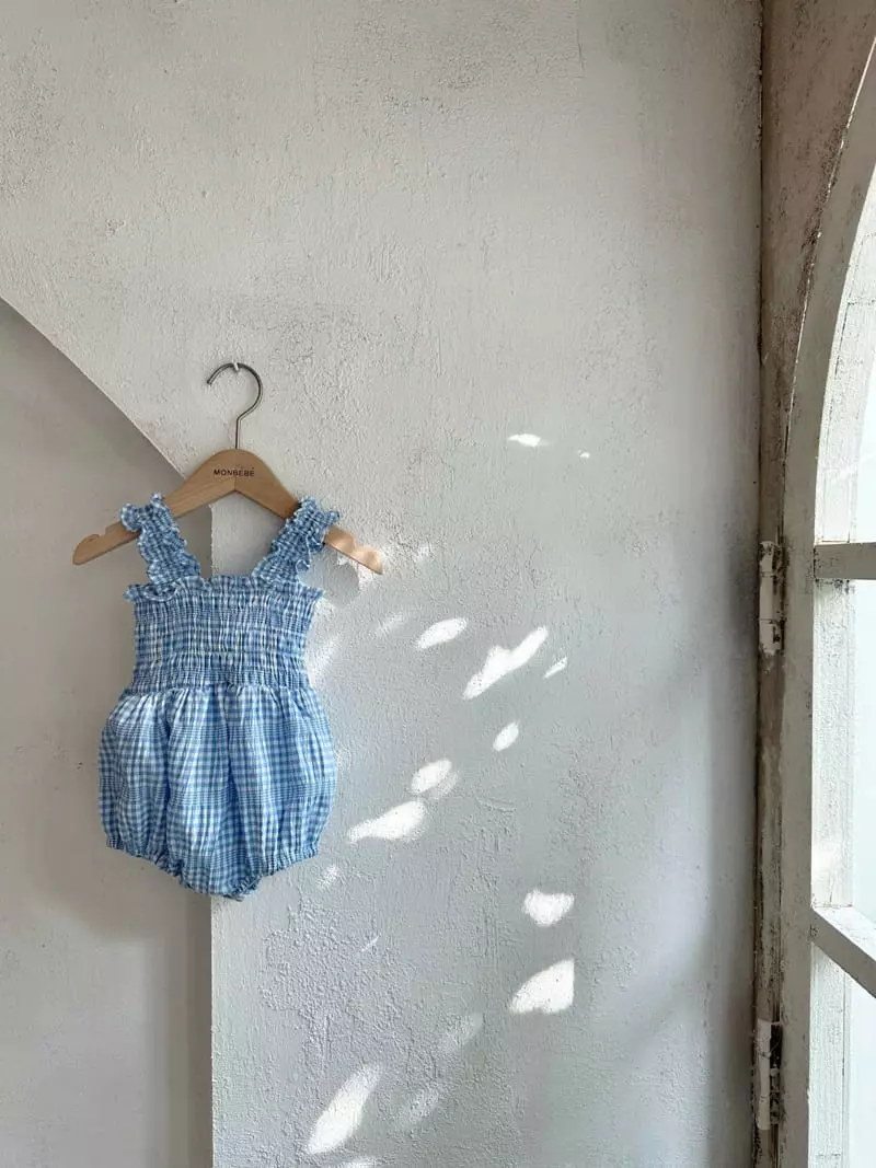 Monbebe - Korean Baby Fashion - #onlinebabyshop - Check Melly Bodysuit - 3