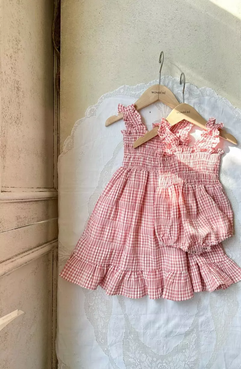 Monbebe - Korean Baby Fashion - #onlinebabyshop - Check Melly Bodysuit - 4