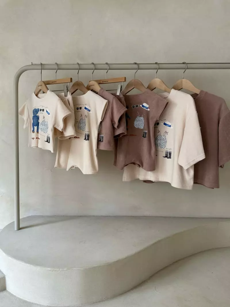 Monbebe - Korean Children Fashion - #Kfashion4kids - Teddy Terry Top Bottom Set - 12