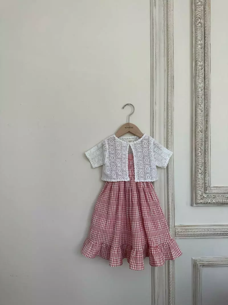 Monbebe - Korean Children Fashion - #kidsshorts - Check Melly One-piece - 12