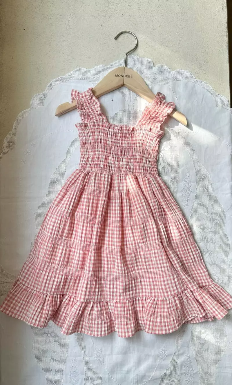 Monbebe - Korean Children Fashion - #stylishchildhood - Check Melly One-piece - 6