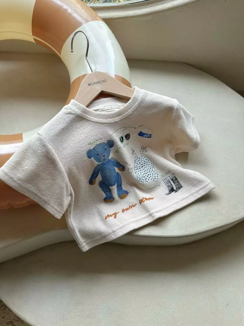 Monbebe - Korean Children Fashion - #stylishchildhood - Teddy Terry Top Bottom Set - 3