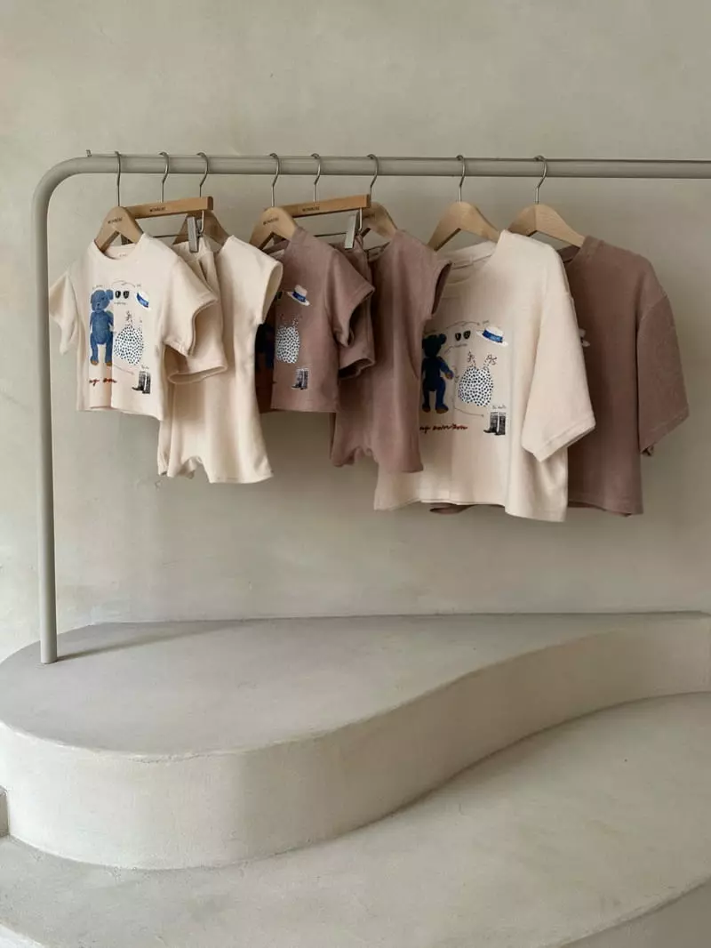 Monbebe - Korean Women Fashion - #momslook - Teddy Terry Tee Mom