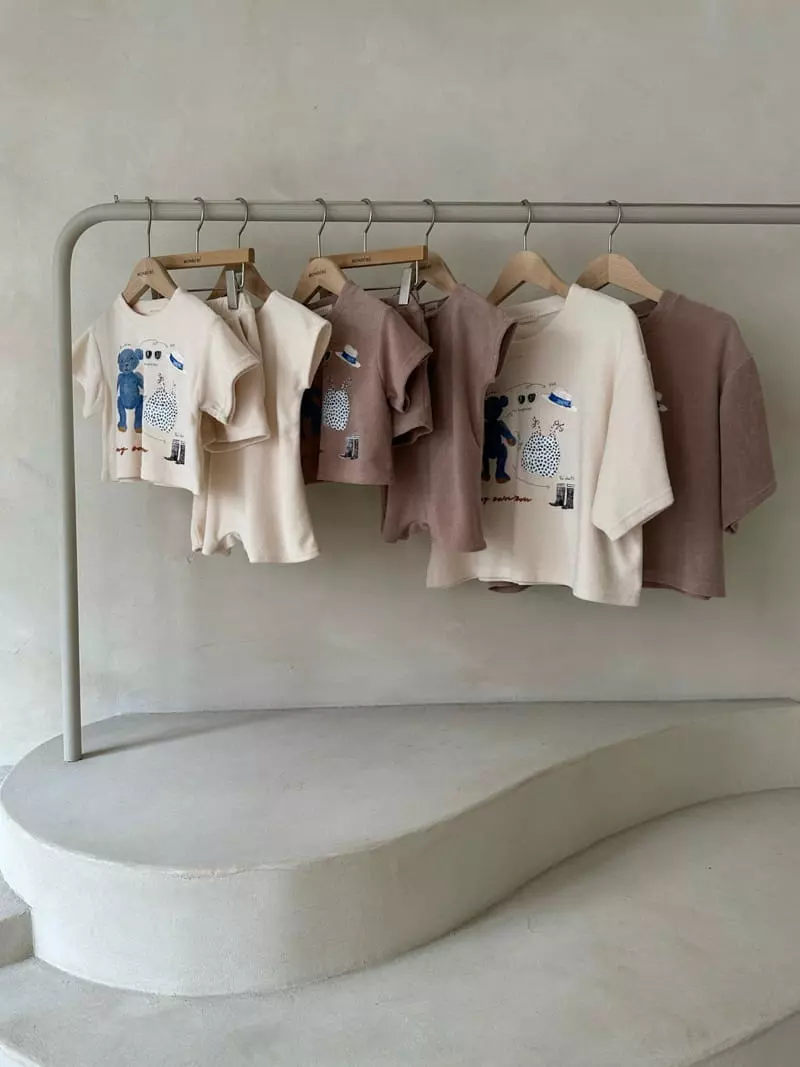 Monbebe - Korean Women Fashion - #momslook - Teddy Terry Tee Mom - 5