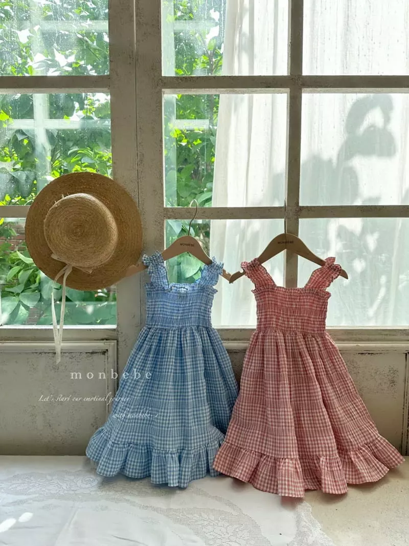 Monbebe - Korean Women Fashion - #womensfashion - Check Melly One-piece Mom - 11