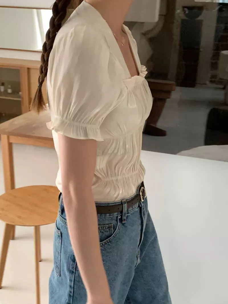 More Than - Korean Women Fashion - #momslook - Mikid Blouse - 3