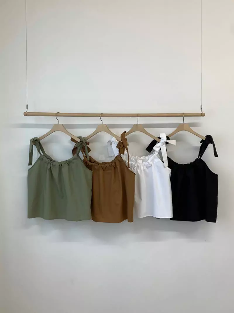 More Than - Korean Women Fashion - #momslook - Ribbon Sleeveless - 5
