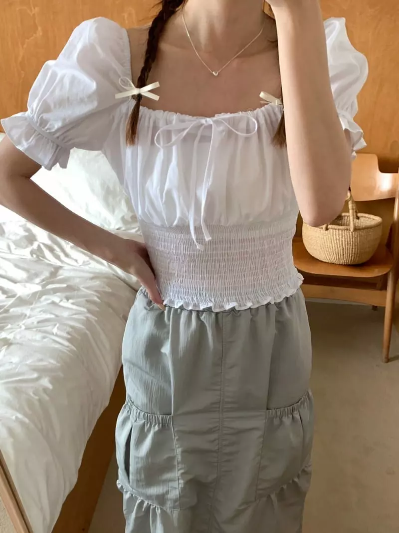 More Than - Korean Women Fashion - #shopsmall - Kitch Smocked Blouse - 4
