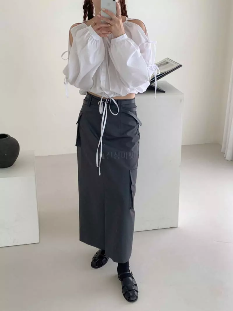 More Than - Korean Women Fashion - #thatsdarling - Cotton Ribbon Blouse