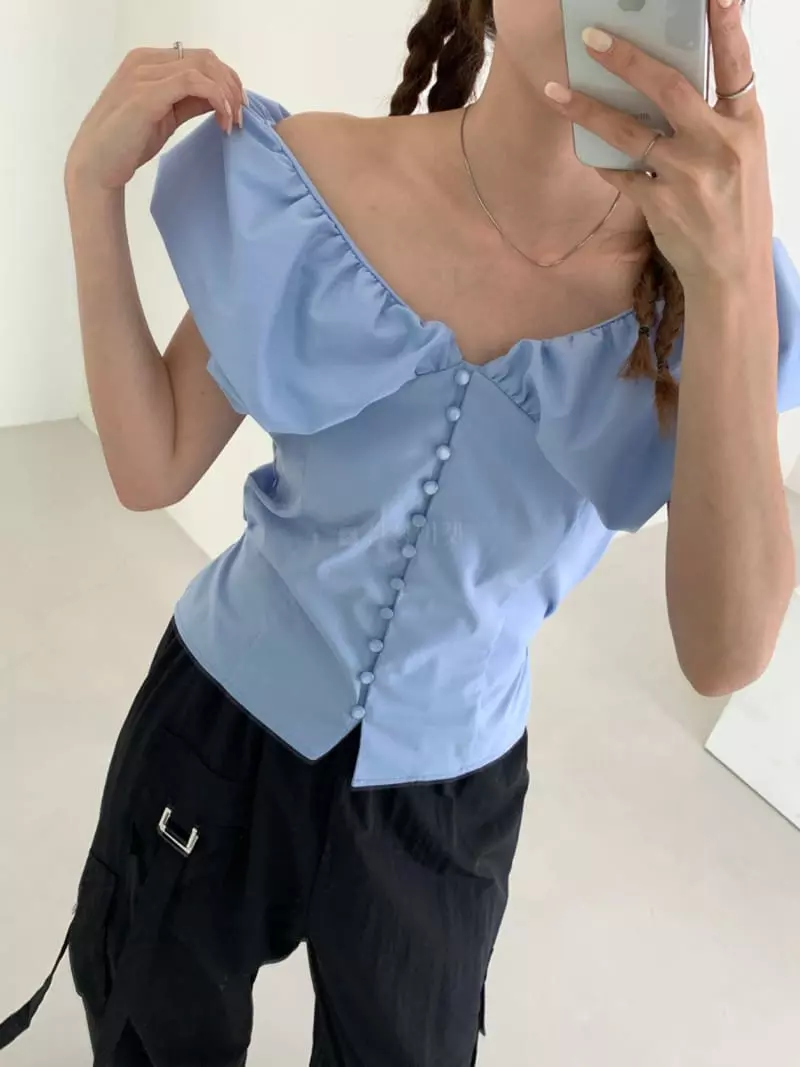 More Than - Korean Women Fashion - #shopsmall - V Blouse - 4