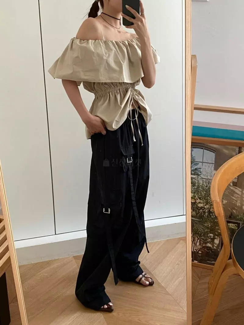 More Than - Korean Women Fashion - #womensfashion - One Shoulder Blouse - 2