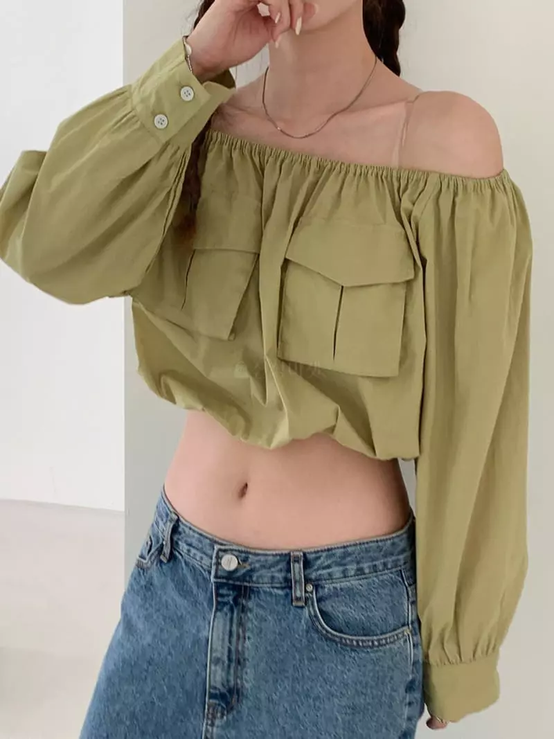 More Than - Korean Women Fashion - #womensfashion - Laise Off Blouse
