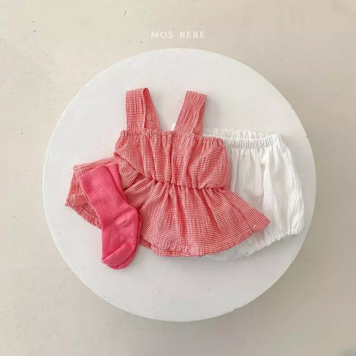 Mos Bebe - Korean Baby Fashion - #babyboutique - Hawaii Bloomer Top Bottom Set - 12